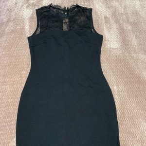 Black Bodycon Dress with Lace